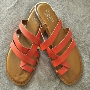NWOT Franco Sarto Orange Sandals